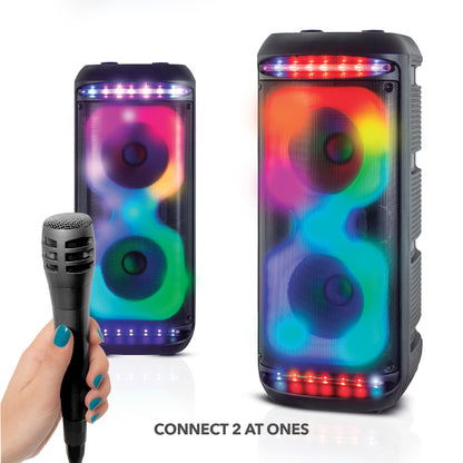 RCA Disco 2110 Flame Effect Bluetooth Party Speaker with Dual 8" Woofers