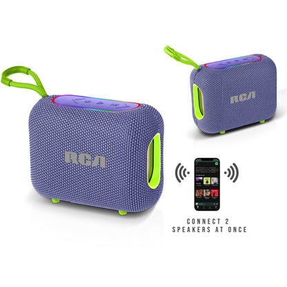 RCA BEAT-33 5W Portable Bluetooth Speaker with RGB Lights & Multiple Inputs