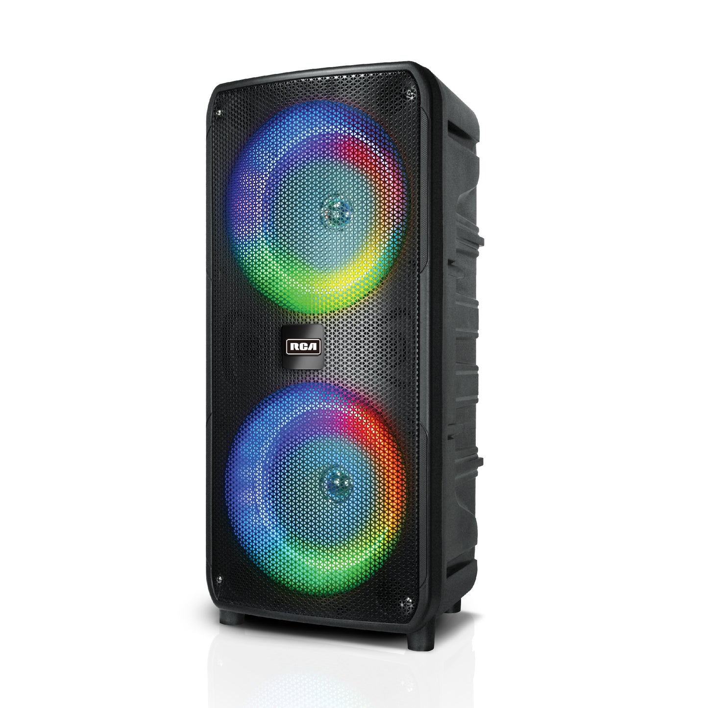 RCA Disco 8 RGB Wireless Party Speaker with LED Show Lights Effect, Bluetooth and Dual 8" Woofers