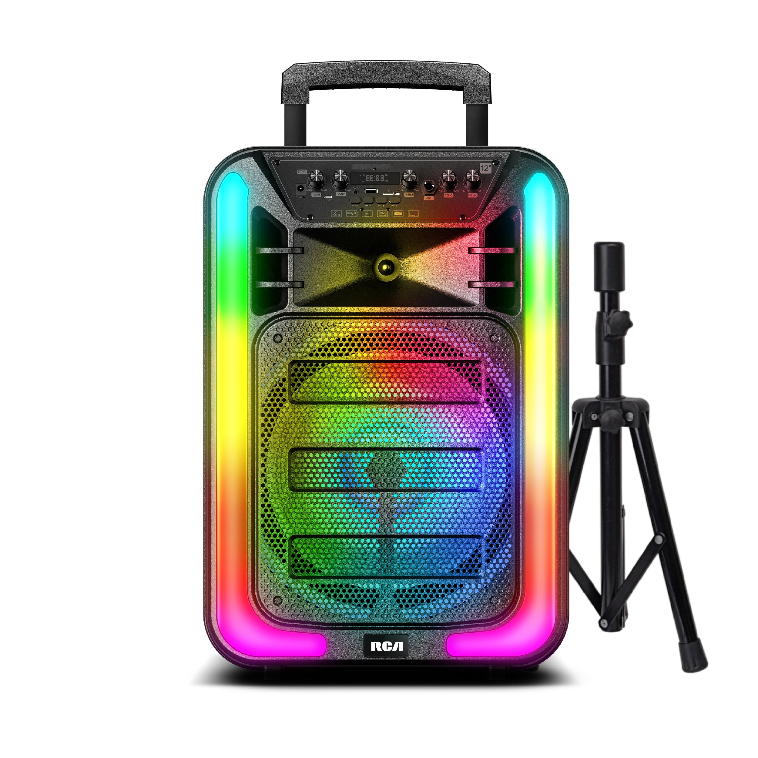 Bluetooth shops party speaker with disco light