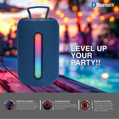 RCA STAGE-103 Bluetooth Cyber Tone Party Speaker with Lights, 12H Playback Time, Bluetooth Version 5.1