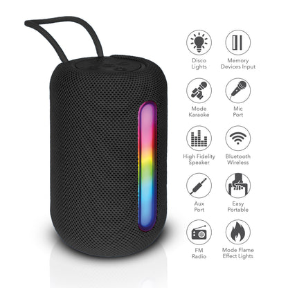 RCA STAGE-103 Bluetooth Cyber Tone Party Speaker with Lights, 12H Playback Time, Bluetooth Version 5.1
