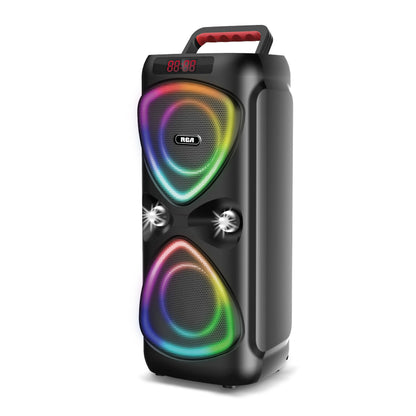 RCA FLAME-33 Portable Bluetooth Speaker Wireless Karaoke Speaker with RGB Light