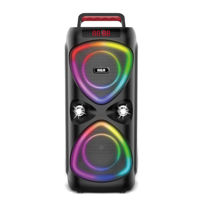 RCA FLAME-33 Portable Bluetooth Speaker Wireless Karaoke Speaker with RGB Light