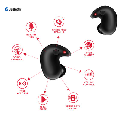 RCA Wave-80 True Wireless Earbuds, 20H Playtime, Hi-Res Audio, Big Bass