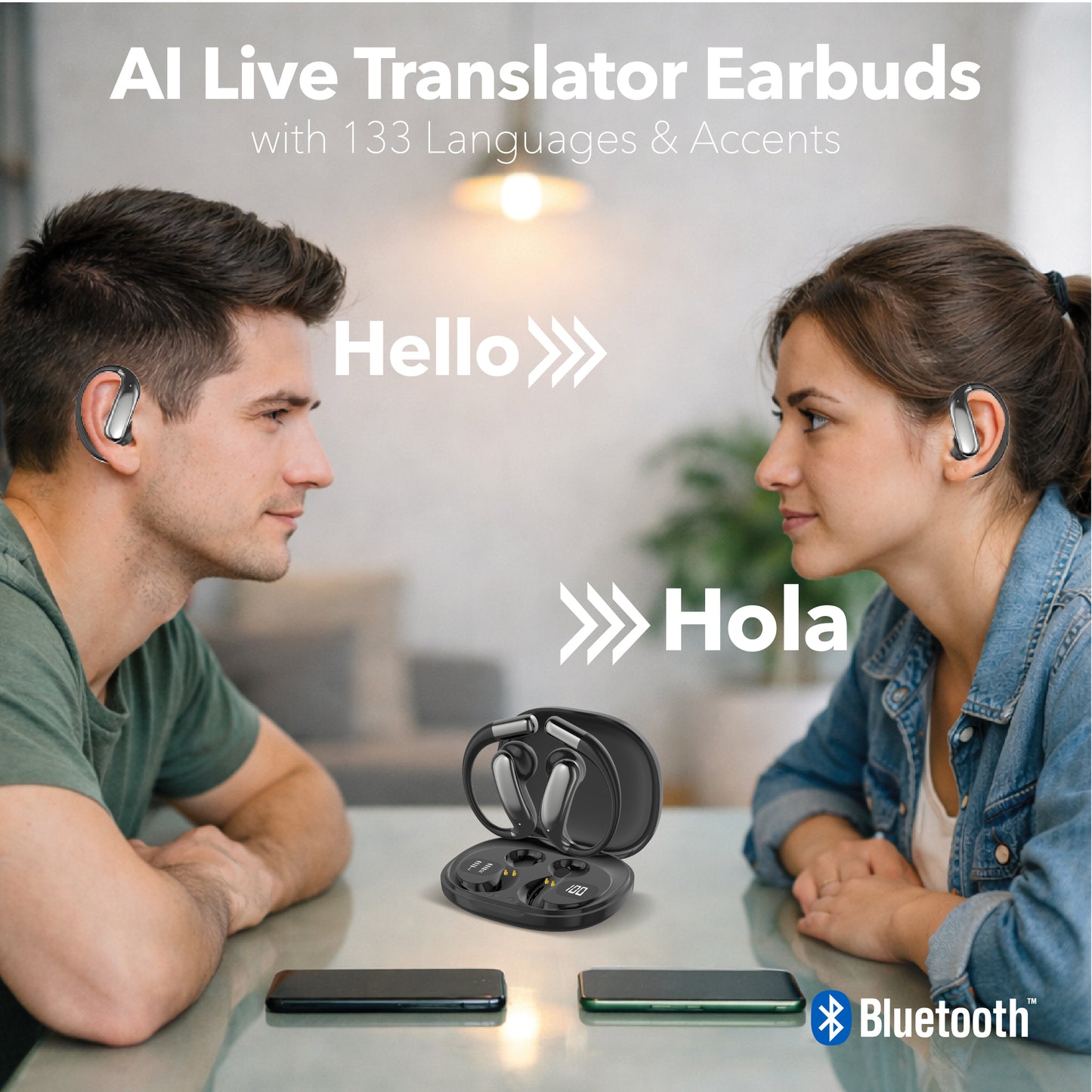RCA TUNE-85 True Wireless Earbuds with AI Translation in 133 Languages