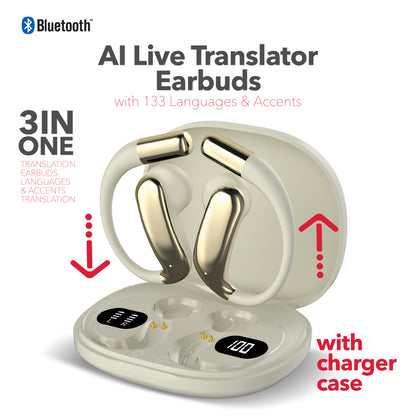 RCA TUNE-85 True Wireless Earbuds with AI Translation in 133 Languages