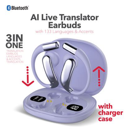 RCA TUNE-85 True Wireless Earbuds with AI Translation in 133 Languages