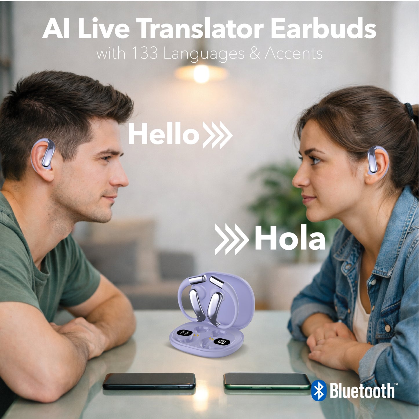 RCA TUNE-85 True Wireless Earbuds with AI Translation in 133 Languages