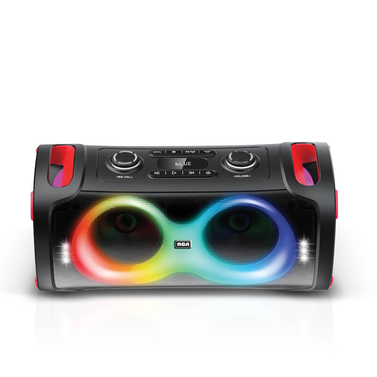 RCA BEAT-206 Portable Bluetooth Speaker Wireless Karaoke Speaker with Mic & RGB Light
