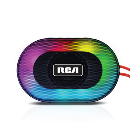 RCA IP5 Disco-101 Water-Resistant Bluetooth Speaker with 5W Output, LED Mode