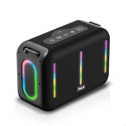 RCA FLAME-203 Portable Bluetooth Speaker Wireless Karaoke Speaker with Mic & RGB Light
