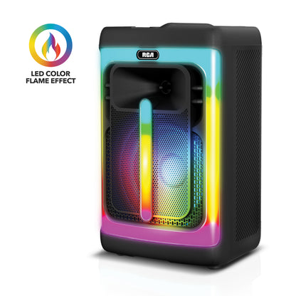 RCA FLAME-1212 Portable Bluetooth Speaker 12" Wireless Karaoke Speaker with Mic & RGB Light