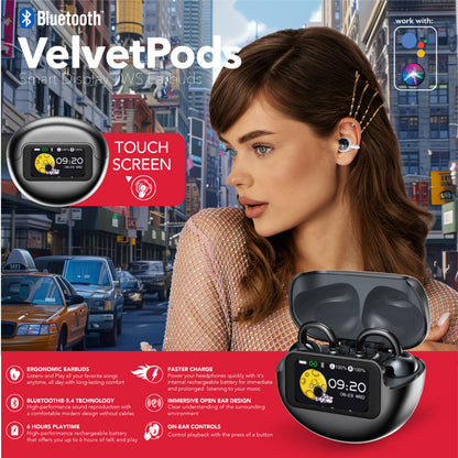 RCA TUNE-45 True Wireless Earbuds with Touch Controls & Voice Assistant