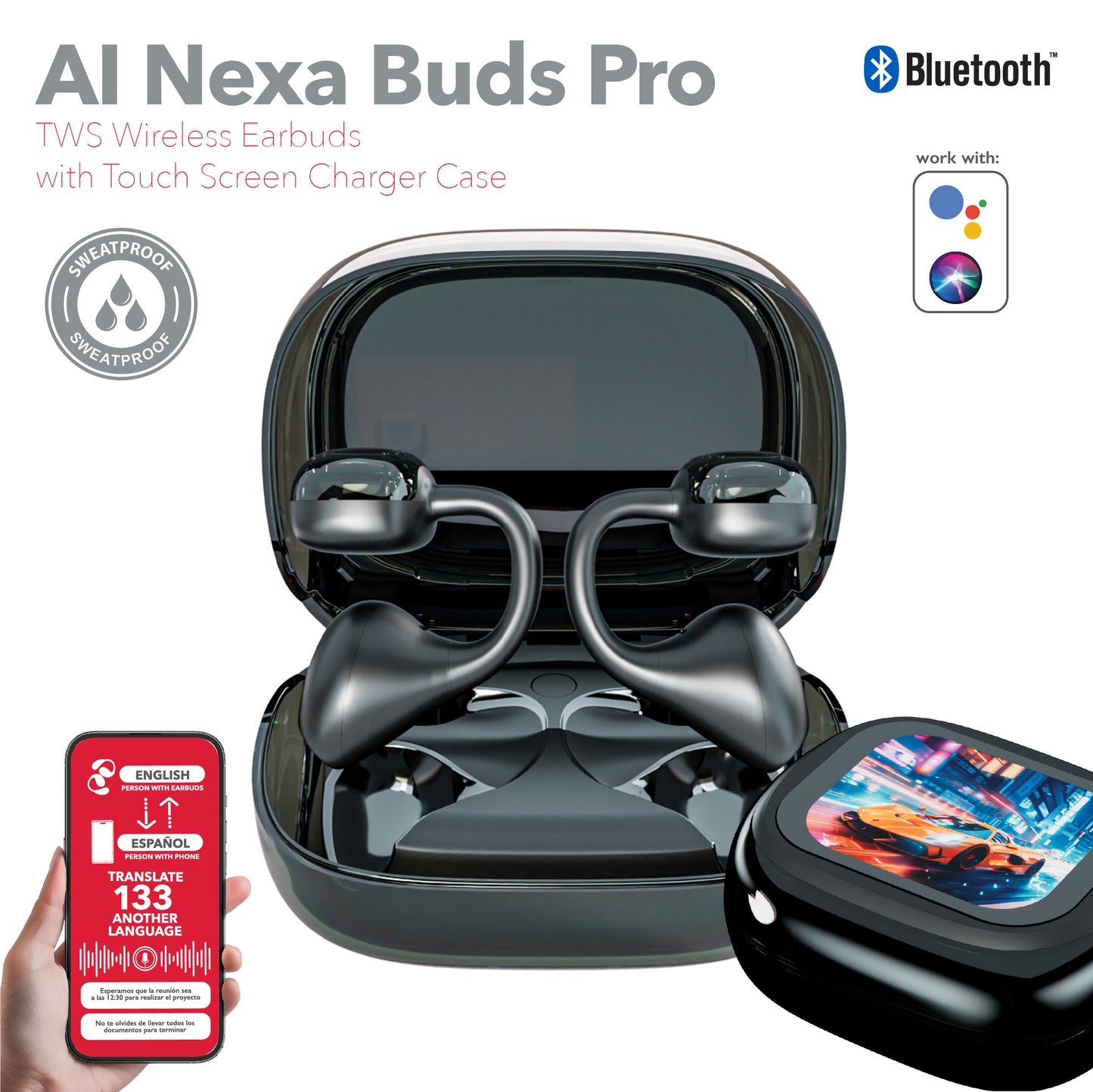 RCA TUNE-48 True Wireless Earbuds with Touch Controls & Voice Assistant