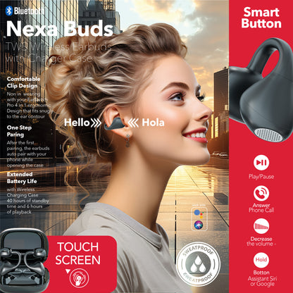 RCA TUNE-48 True Wireless Earbuds with Touch Controls & Voice Assistant