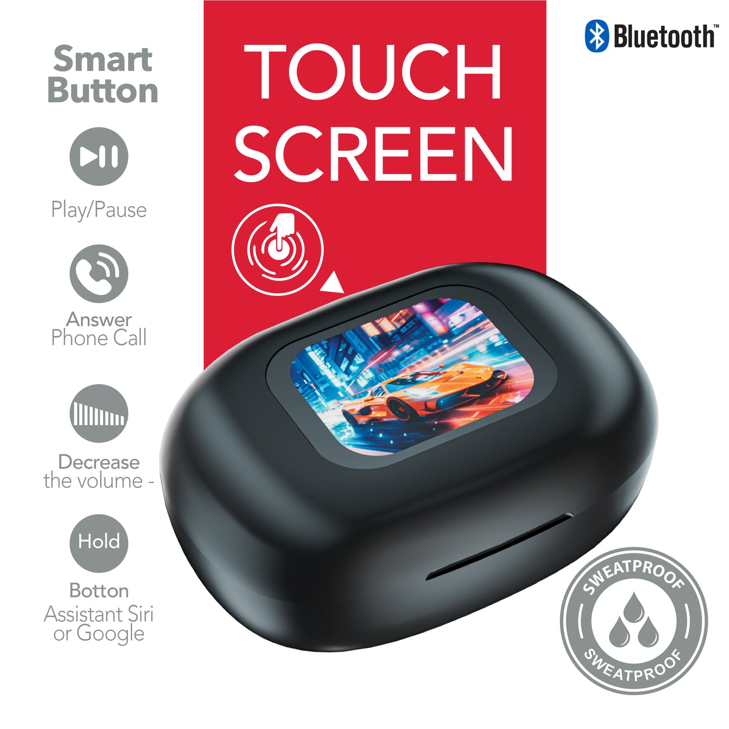 RCA TUNE-50 True Wireless Earbuds with Touch Controls & Voice Assistant