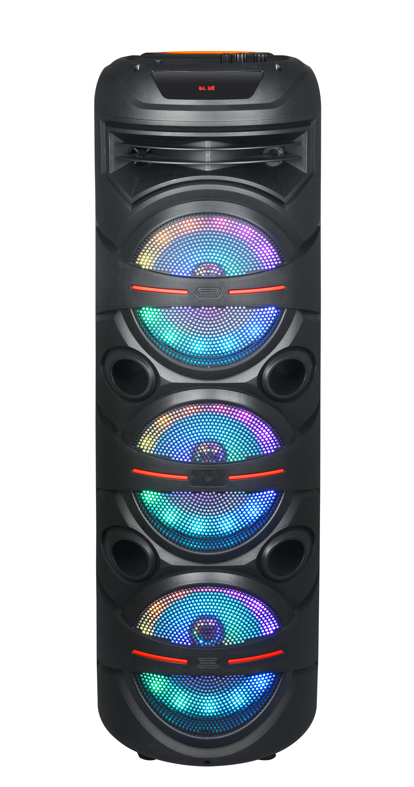 TOPTECH MAX-8 3 * 10''Woofer with Extra Bass Rechargeable Party Portable Bluetooth Speaker with Multi-Disco Lights on Grill,10 Meters (33ft) Bluetooth Distance,of Blazing Powerful Sound,for Home/Outdoor,Gift