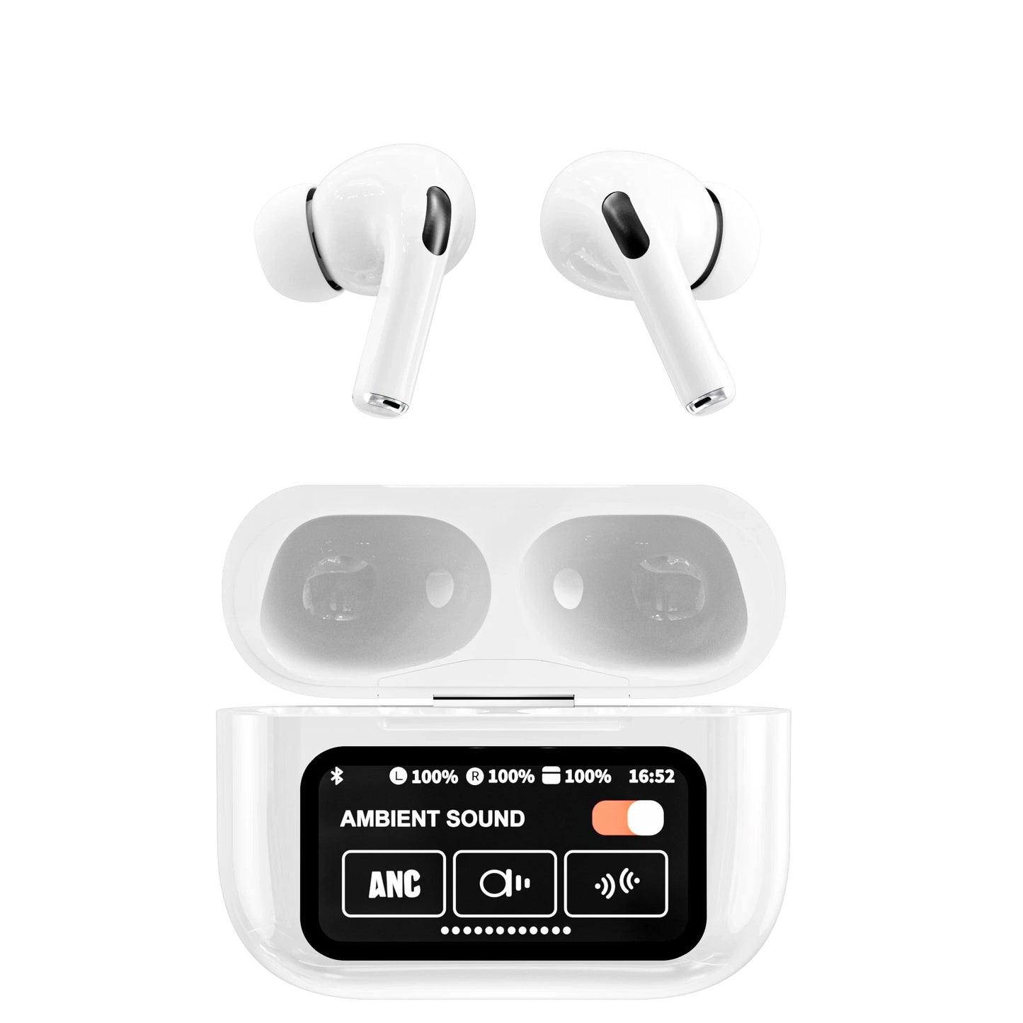RCA WAVE-48 True Wireless Earbuds with Touch Control, Voice Assistant & Display, 20H Playback Time, Bluetooth Version 5.4