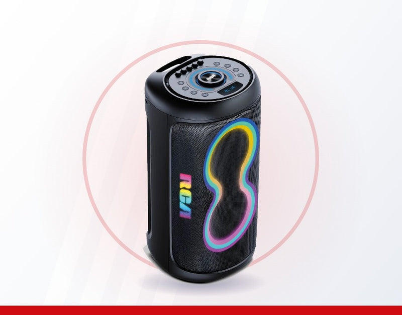 Wired microphone included.