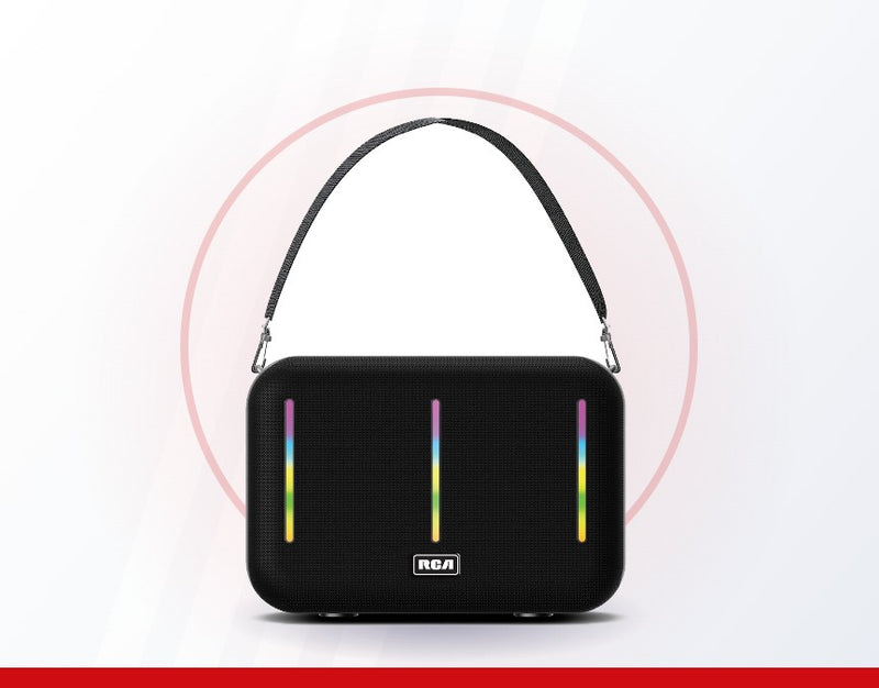 Wireless microphone included.