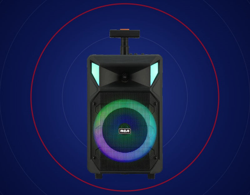 An 8-inch driver with a circle light around it.