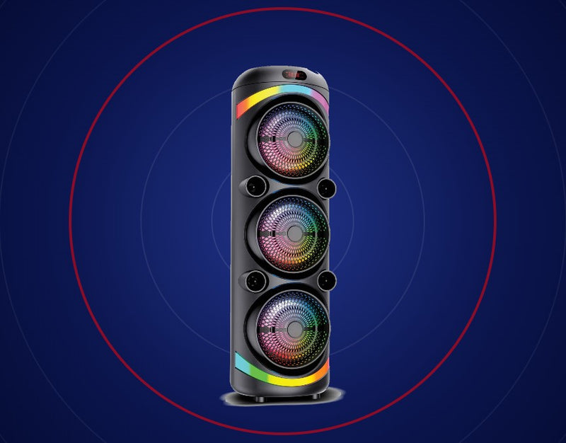 Triple 8" Drivers with 3 woofers.