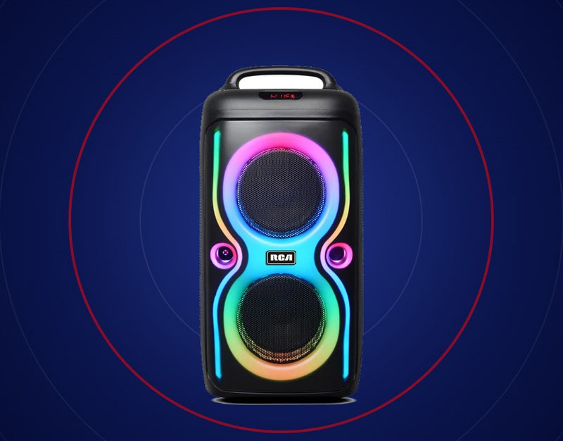 Disco lighting that moves with the beat.
