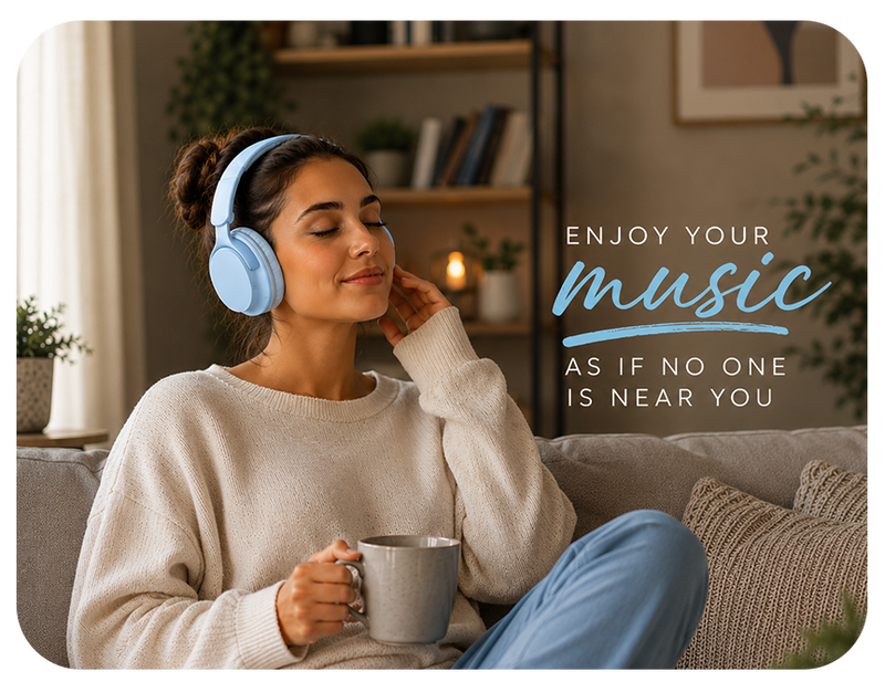 Designed to keep you comfortable through long listening sessions.