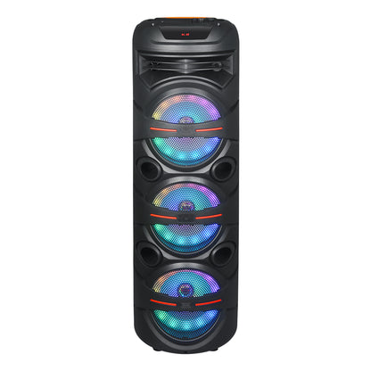 TOPTECH MAX-8, 3x10" Bluetooth Party Speaker with Extra Bass & Disco Lights