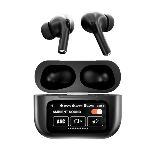 RCA WAVE-48 ANC True Wireless Earbuds with Screen – 6H Playtime, Noise Cancelling