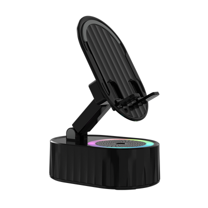 TOPTECH S50BT Bluetooth Speaker with 360° Phone Holder, Wireless Induction & RGB Lights