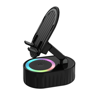 TOPTECH S50BT Bluetooth Speaker with 360° Phone Holder, Wireless Induction & RGB Lights