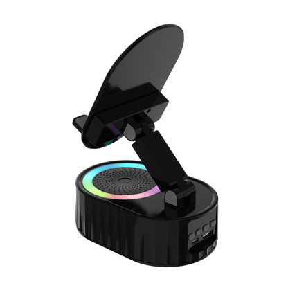 TOPTECH S50BT Bluetooth Speaker with 360° Phone Holder, Wireless Induction & RGB Lights