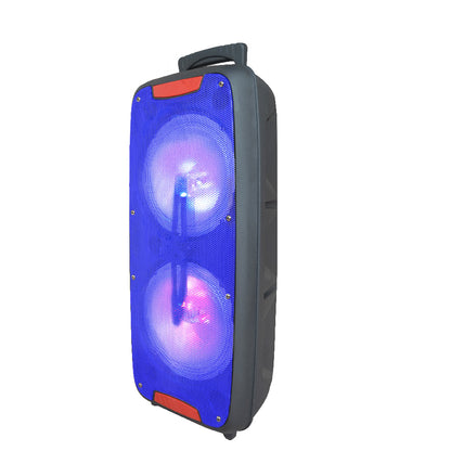 TOPTECH AL-210 Portable 2x8" Party Speaker with Dynamic Lights, 2500W, Bluetooth