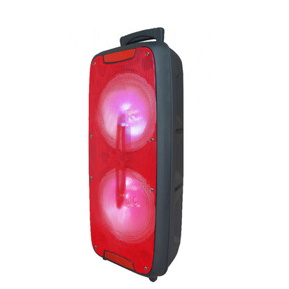 TOPTECH AL-210 Portable 2x8" Party Speaker with Dynamic Lights, 2500W, Bluetooth