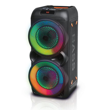 TOPTECH AL-801, 2x8'' Wireless Bluetooth Speaker with 360 HiFi Sound, LED Lights, 8000 Watts