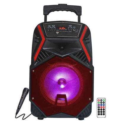 TOPTECH Angel-8 Portable 8" Bluetooth Party Speaker with LED Lights and Remote