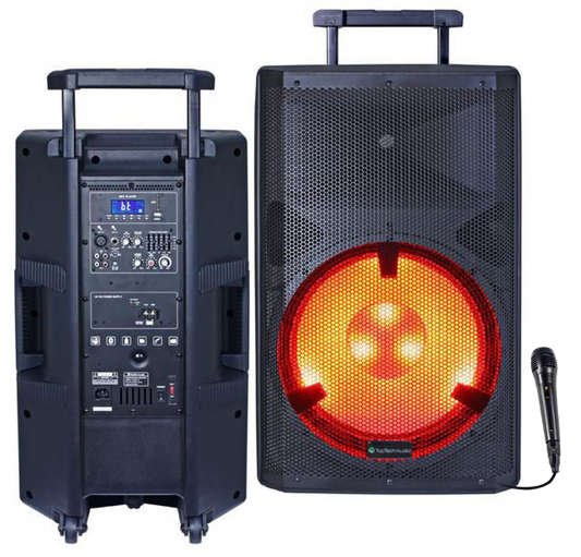 Fully Amplified Portable 5000 Watts Peak Power 15” Speaker