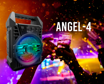 TOPTECH ANGEL-4 4'' Wireless Bluetooth Speaker with 360° HiFi Sound & LED Lights