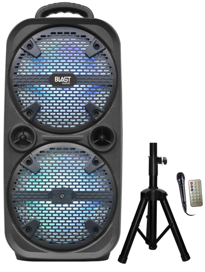 Fully Amplified Portable 3500 Watts Peak Power 2x8” Speaker