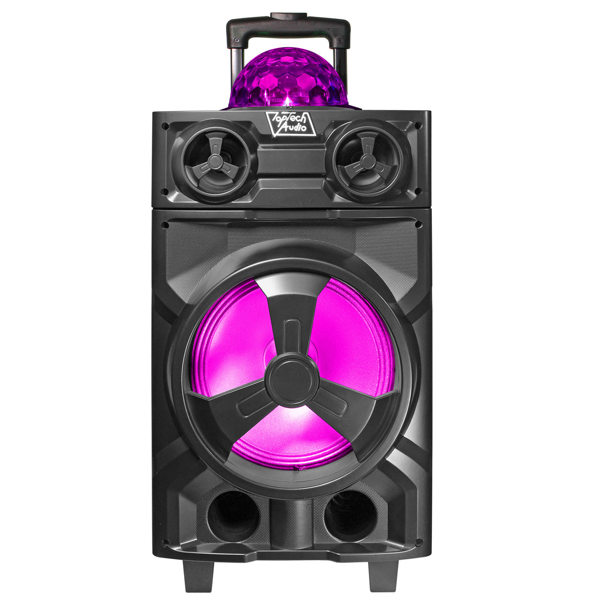 Fully Amplified Portable 1800 Watts Peak Power 10” Speaker with DISCO BALL