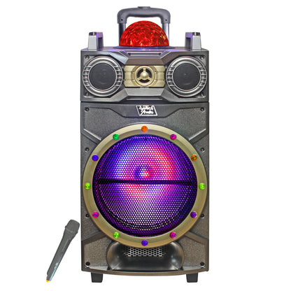 TOPTECH EDGE-112 12 Inch Bluetooth Speaker with Multi-Color Lights & Disco Ball