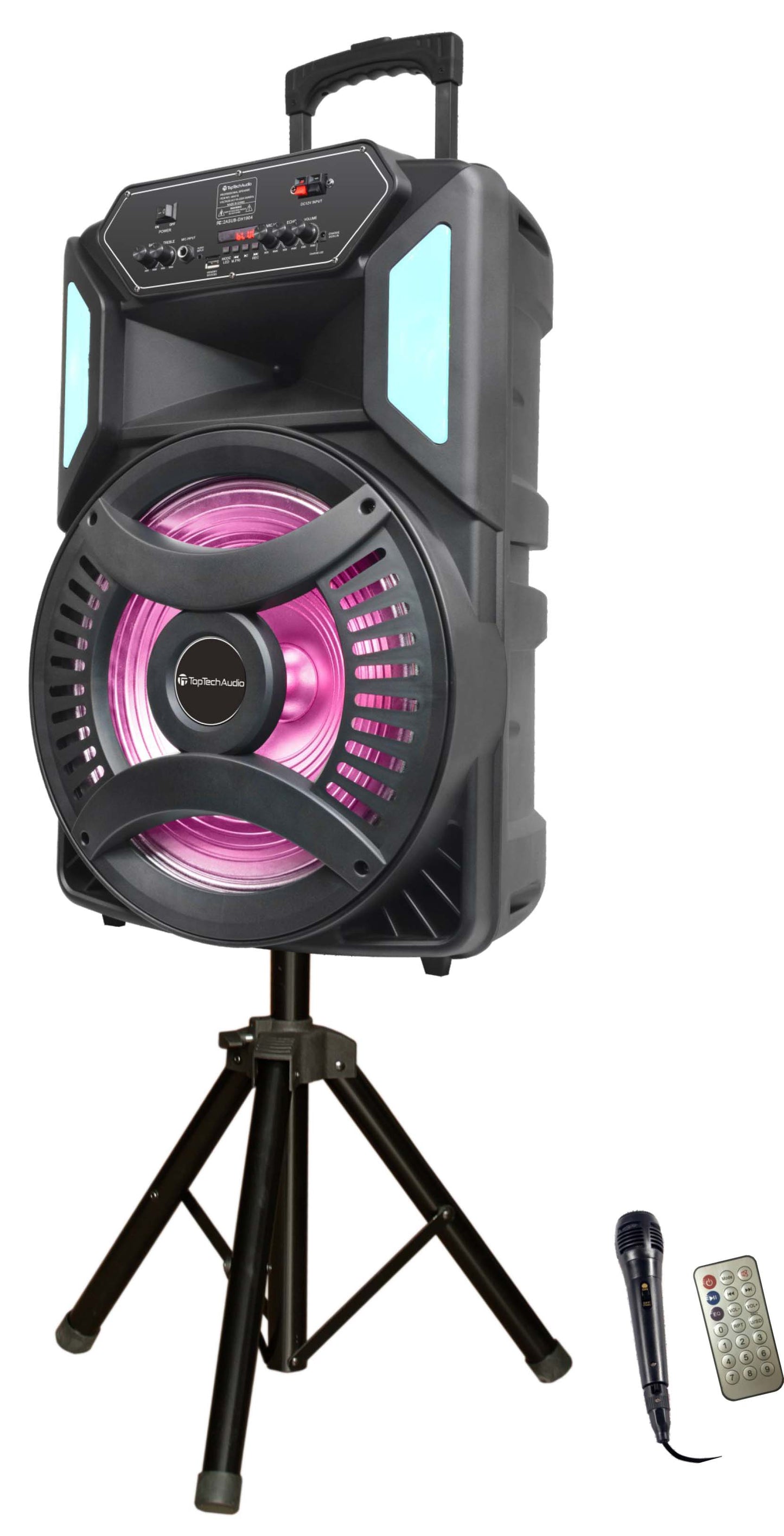 Fully Amplified Portable 6000 Watts Peak Power 15” Speaker with led light