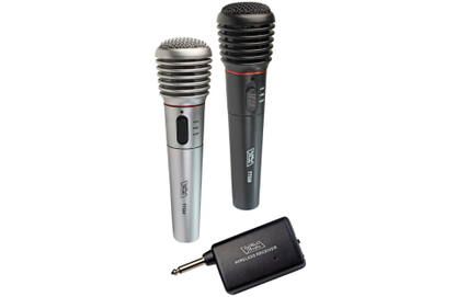 Wired and Wireless Dynamic Professional Microphone with Receiver and Accessories