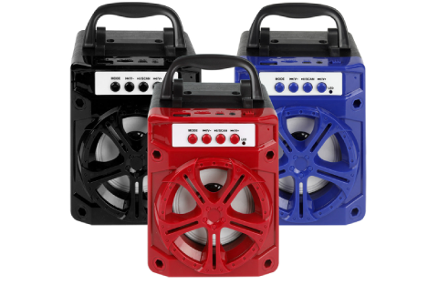 Fully Amplified Portable 300 Watts Peak Power 6.5” Speaker with led light