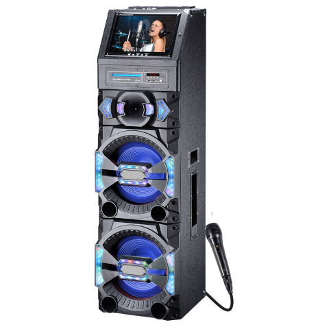 Fully Amplified 7500 Watts Peak Power 2 X 12” Speaker with DVD PLAYER