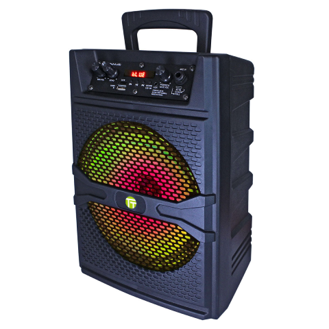 Fully Amplified Portable 1000 Watts Peak Power 8” Speaker with LED LIGHT