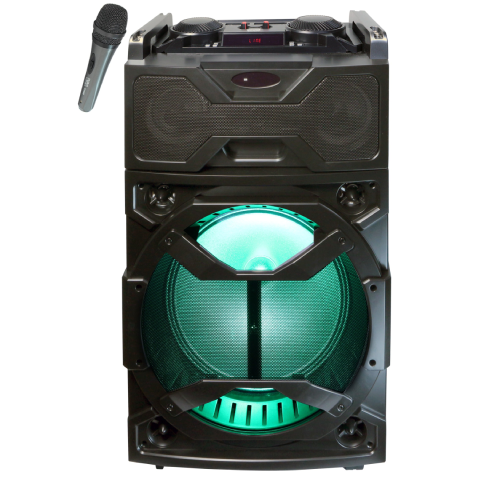 Fully Amplified Portable 2000 Watts Peak Power 12” Speaker with LED LIGHT