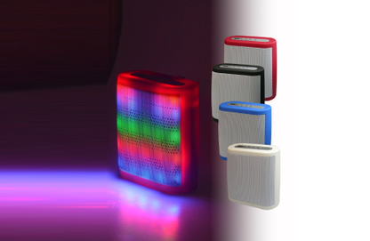 Portable Rechargeable Bluetooth Speaker with Colorful LED Light & FM/USB/Micro-SD